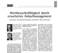 Wettbewerbsfähigkeit durch erweitertes Anlaufmanagement
